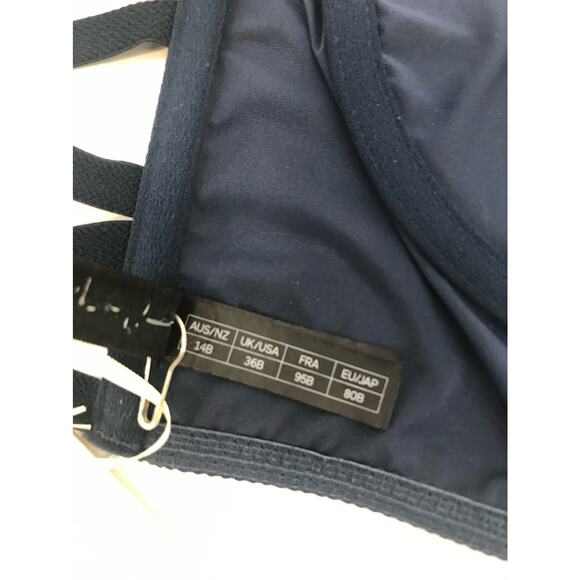 Lonely Harper Mid Line Bra Size 36B Navy Blue BR83 - Picture 6 of 9